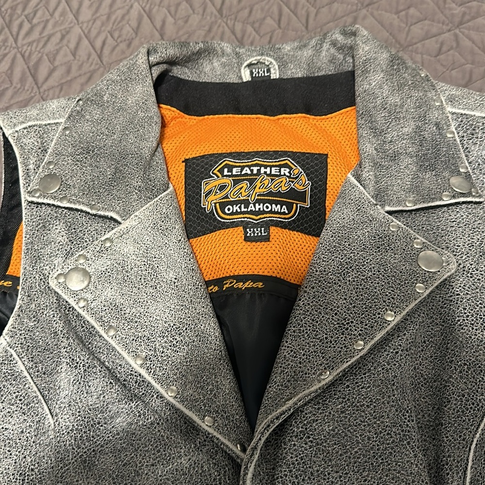Lined motorcycle vest - Picture 3 of 11